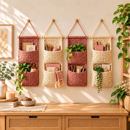 40 crochet home decor patterns bundle pdf | crochet basket, plant pot cozy & hanging planter patterns